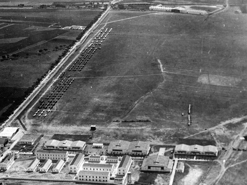 1927 vista aérea de la base