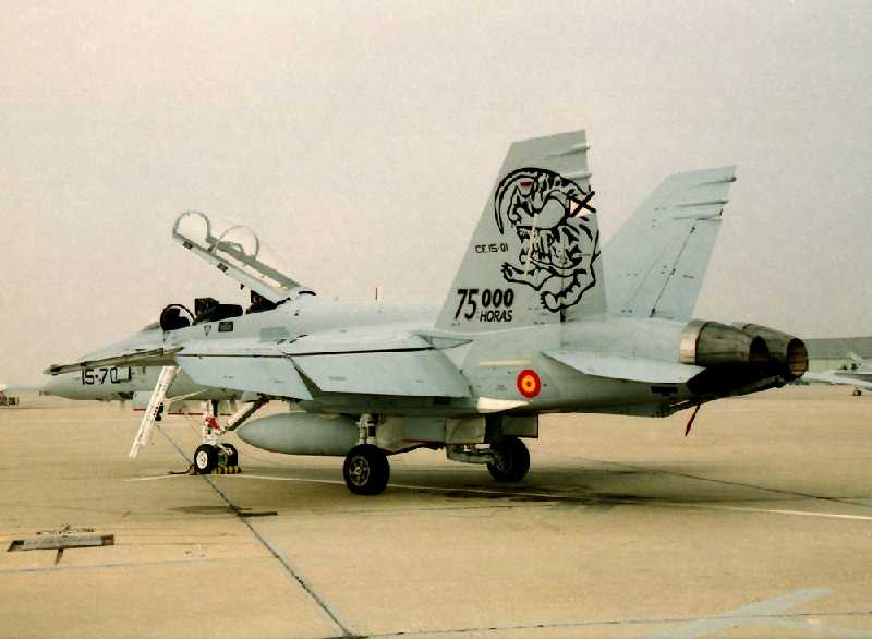 Celebración por las 75.000 horas de vuelo realizadas por el sistema de armas C.15 (octubre 1999)