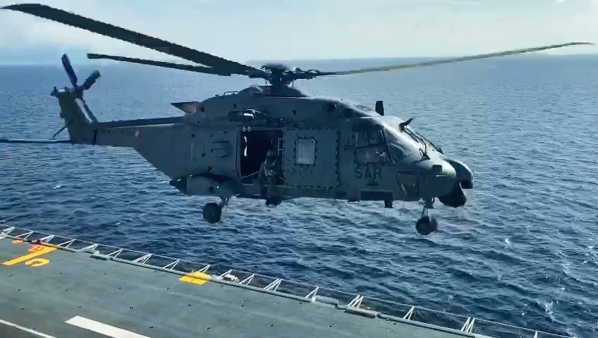 Imagen de Calificación del NH90 en el Juan Carlos I