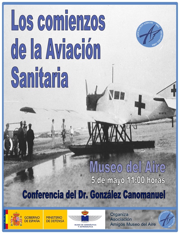 cartel de la conferncia los comienzos de la aviación sanitaria