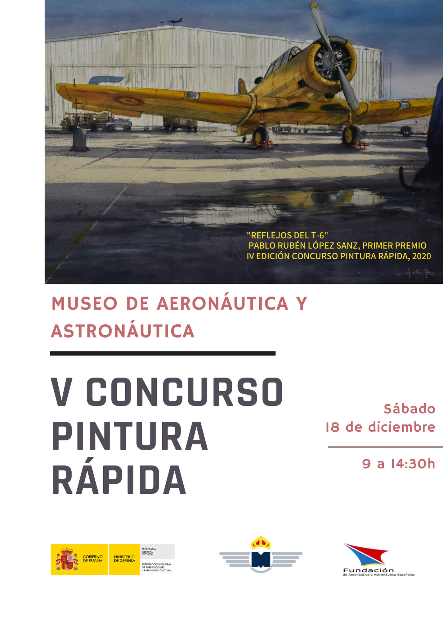 cartel del concurso de pintura rápida del Museo del Aire 2021