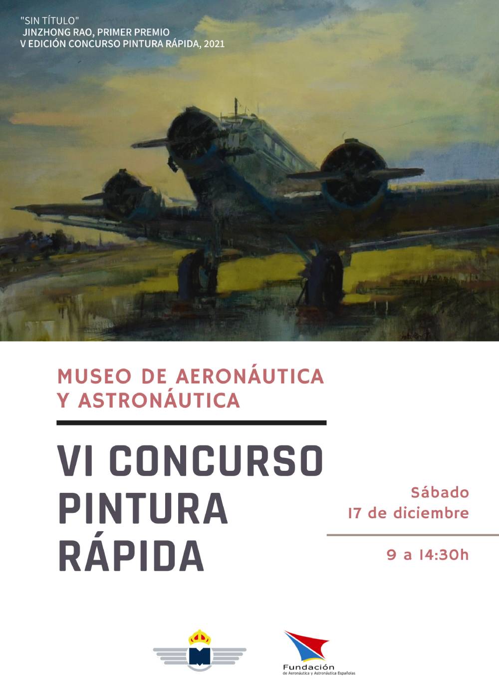 cartel del concurso de pintura rápida del Museo del Aire 2022