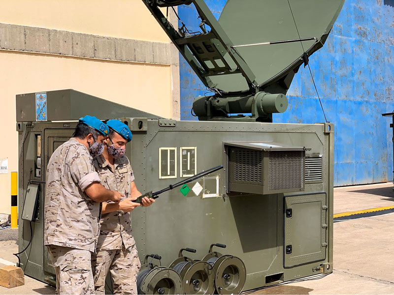 El Grupo Móvil de Control Aéreo listos para operar los medios móviles de mando, control y comunicaciones en apoyo a las operaciones aéreas 