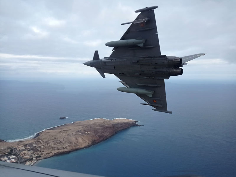 Maniobra de acercamiento a pista de Eurofighter