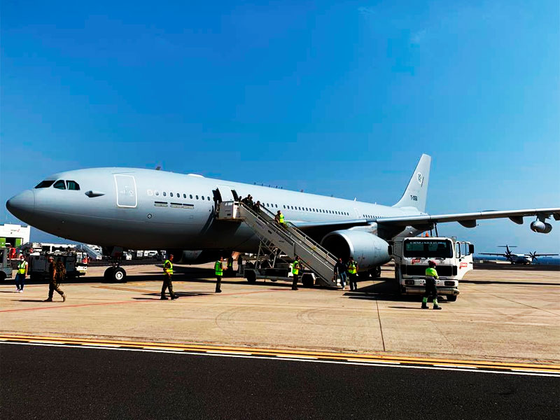 A330 MRTT de la unidad multinacional MRTT en el Aerodromo Militar de Lanzarote