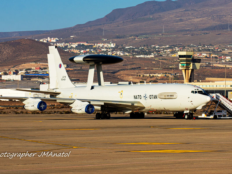 AWACS OTAN en la Base Aérea de Gando. Foto de Anatol